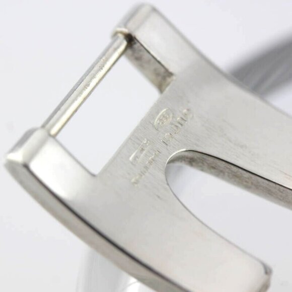 GUCCI Cut Out G Wide Bracelet 7" Silver 925 Auth #99965 - Picture 5 of 5